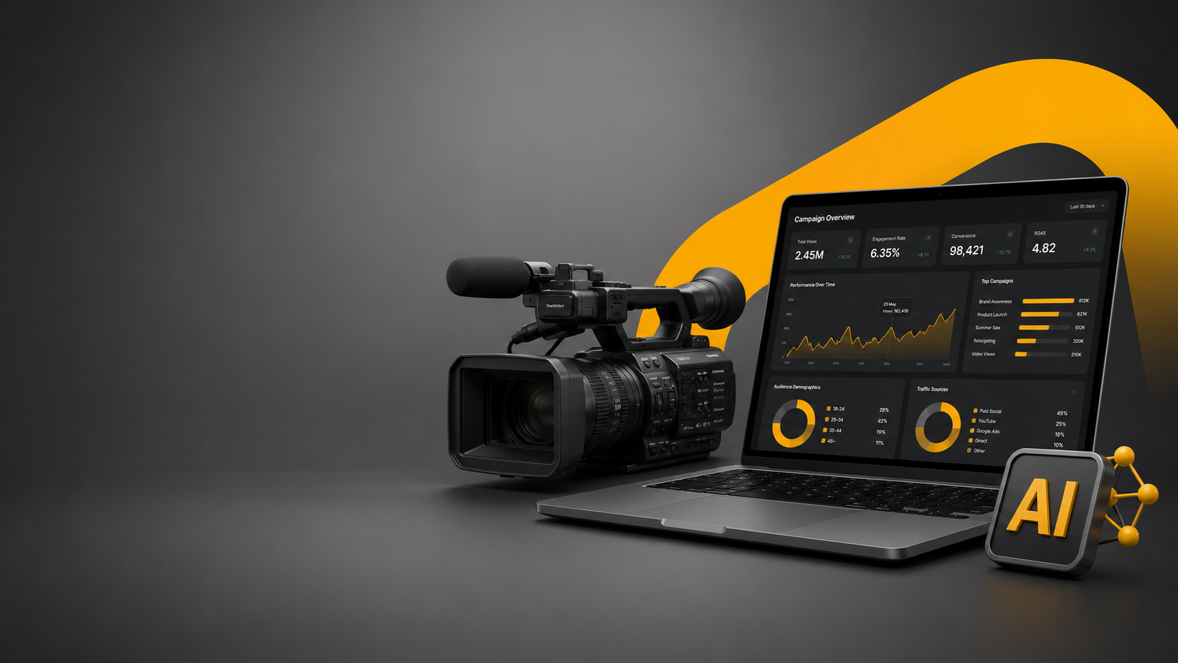 Videoprodukcia, analytika kampaní a umelá inteligencia